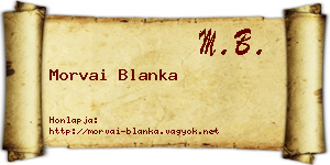 Morvai Blanka névjegykártya